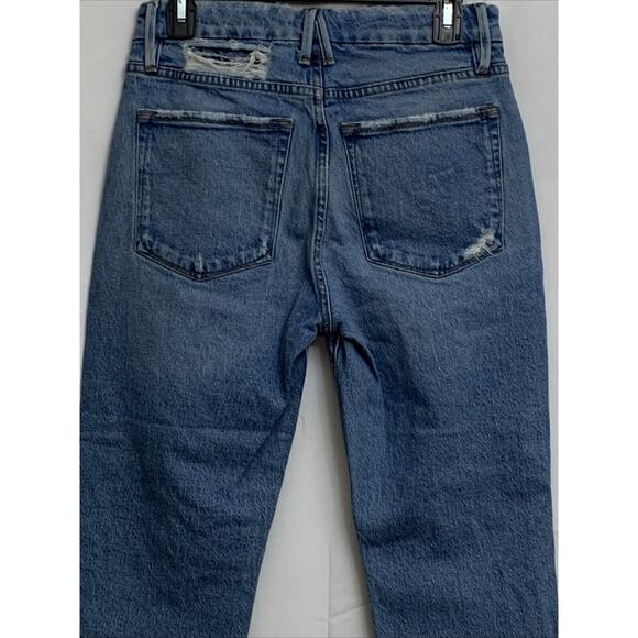 Good American Distressed Jeans Womens 26/2 Cropped Tapered Leg - Picture 4 of 7
